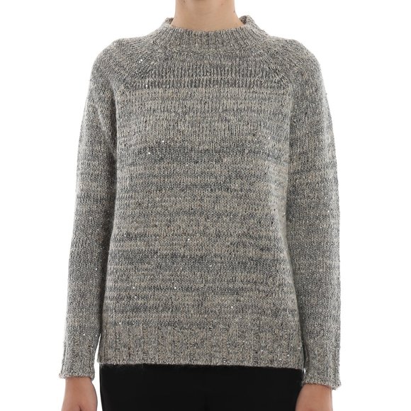 WEEKEND MAX MARA Vivetta Sequined Wool blend Cocktail Raglan Sweater Pullover 8 - Picture 6 of 16